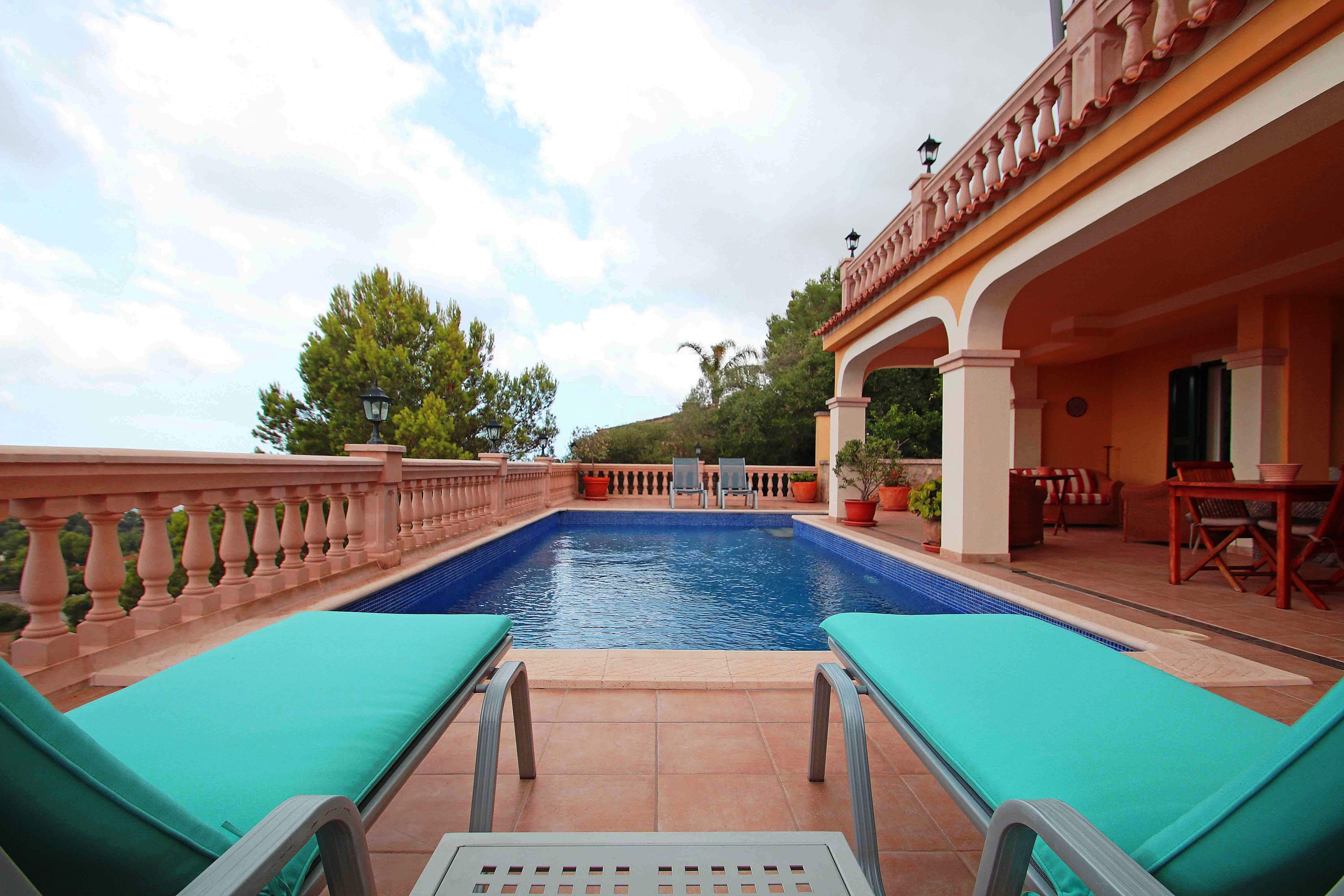 Casa mediterránea con vistas panorámicas en Son Font