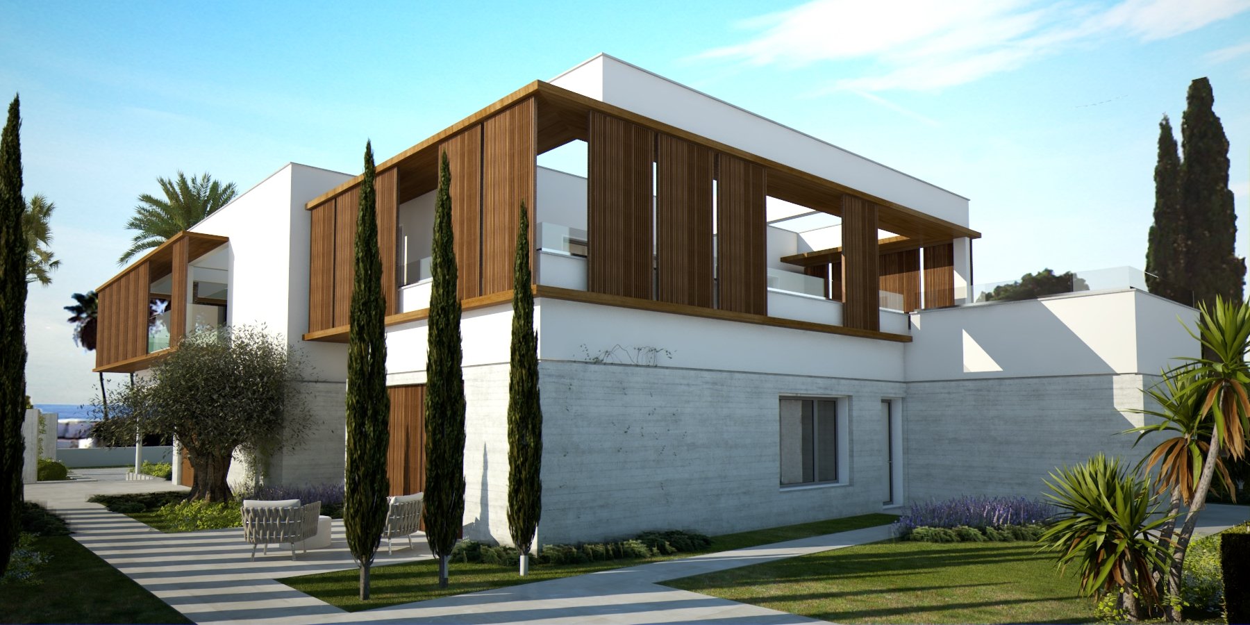 Proyecto de un chalet en Sol de Mallorca de estilo contemporáneo