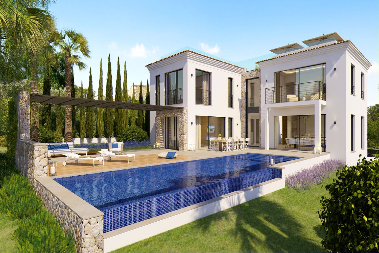 Obra nueva de casa de lujo en Santa Ponsa