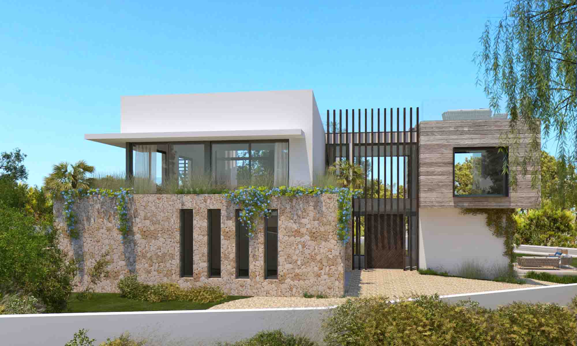  Modern project of contemporary style villa Cala Vinyas 