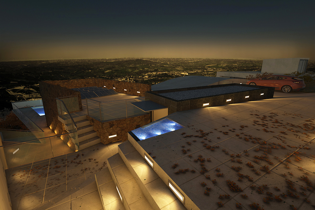 Stunning modern style villa with sea views