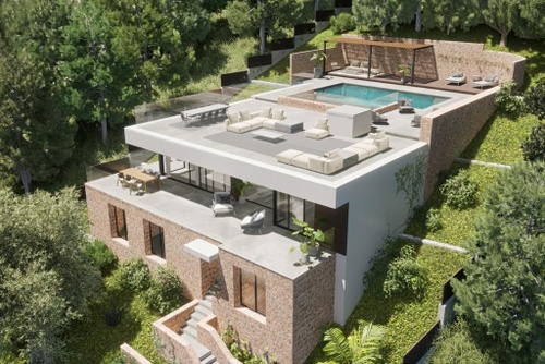 INVESTMENT: Villa with license in Costa d'en Blanes with sea views